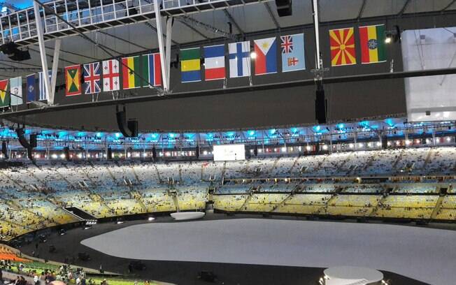 Público começa a chegar no estádio do Maracanã para assistir abertura oficial do Rio 2016. Foto: Reprodução/Twitter/Rio2016