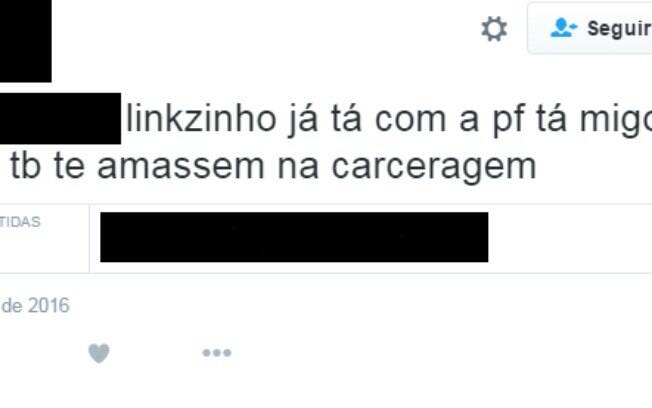 Usuário compartilha denúncia à polícia sobre o caso