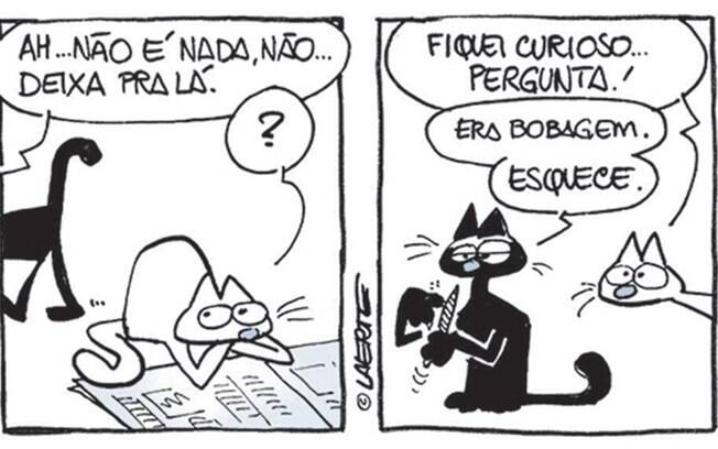 Os Gatos também falavam da vida de Laerte, que em certo momento contou a história de sua gatinha com problemas