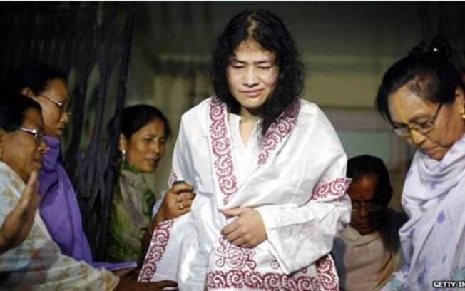 A indiana Irom Sharmila Chanu está em greve de fome há mais de 14 anos