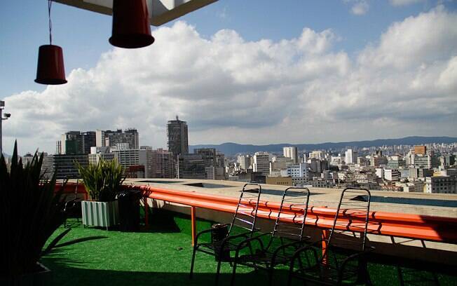 Vista do Heineken Up on The Roof, no centro de São Paulo