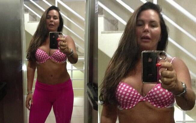 Cristina Mortágua anda pegando pesado para perder os quilos extras. Mostrou o resultado e um modelito meio controverso: um top de bolinhas rosas pra malhar?