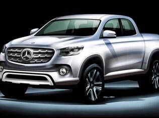 Esboço oficial revela como deverá ficar a nova picape da Mercedes