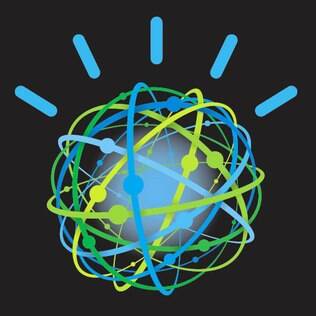 Watson é representado pela IBM por um globo com linhas e traços, um símbolo que lembra a representação de um átomo