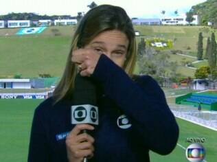 Fernanda não conseguiu conter a emoção