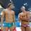 Encontro de gatos nas piscinas de Londres, Ryan Lochte e Kenrick Monk (Austrália) . Foto: Getty Images
