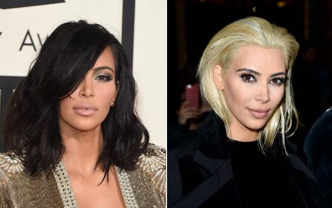 Veja o antes e depois de Kim Kardashian e vote na enquete abaixo. Gostou do visual dela?