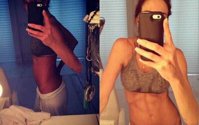 Luciana Gimenez postou foto em frente ao espelho para mostrar abdome sarado no Instagram