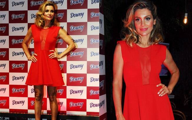 Flávia Alessandra e seu vestido transparente