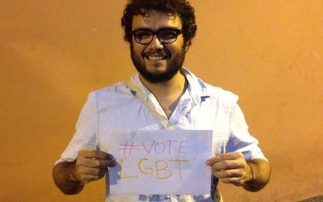 Marcos Visnadi, um dos coordenadores da campanha #VoteLGBT