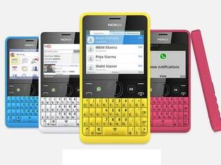 Asha 210 vem em cinco cores