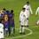 Barcelona comemora segundo gol, marcado por Xavi. Foto: Newscom
