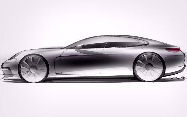 Porsche revela esboço oficial da nova geração do Panamera
