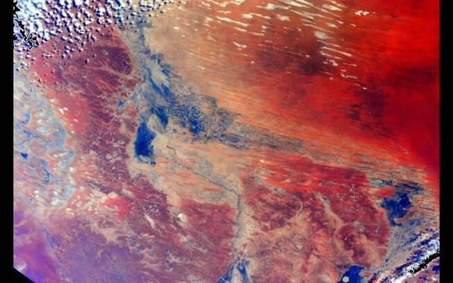 Da Estação Espacial Internacional, o astronauta Scott Kelly tirou uma foto da Austrália (23/04). Foto: Nasa