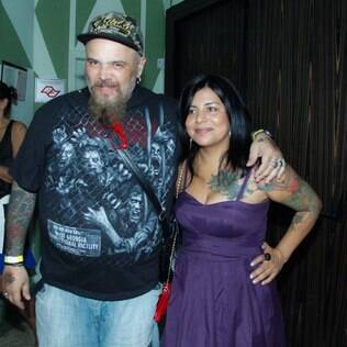 João Gordo com a mulher