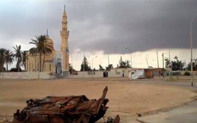 Tawergha, Líbia: uma milícia esvaziou totalmente a cidade em outubro de 2011. Foto: Reprodução/Youtube