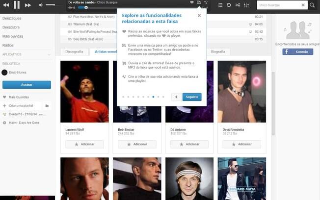Deezer se conecta a todos os dispositivos como o Rdio, mas sai na frente com uma extensão para computador