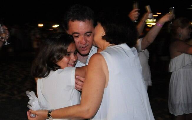 Tony Ramos com a mulher e a neta, Gabriela