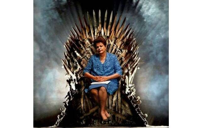 Entendedores entenderão: Dilma no trono dos Reis dos Setes Reinos, da série Game of Thrones. Foto: Reprodução