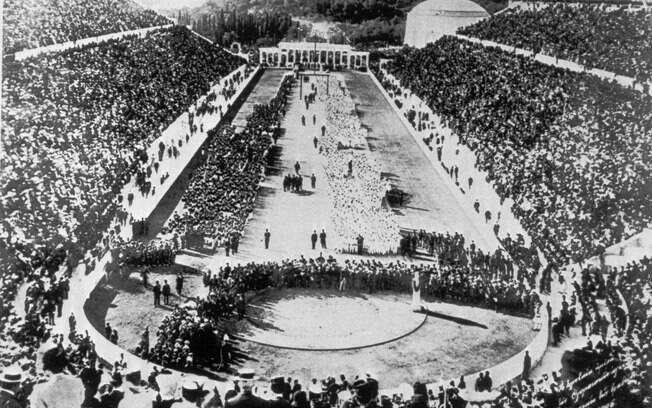 A cerimônia de abertura da gincana, ou melhor, das Olimpíadas de 1896