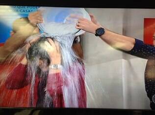 Fatima Bernardes encara o desafio do gelo ao vivo