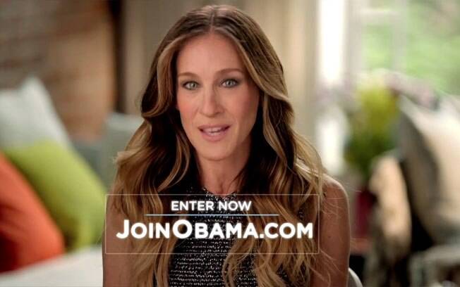 Sarah Jessica Parker na campanha para a releição de Barack Obama