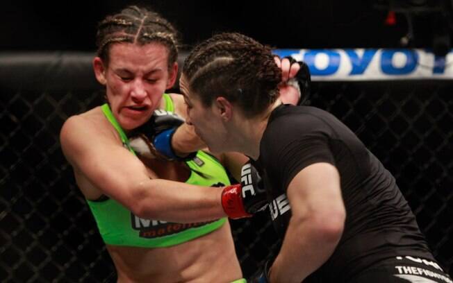 Miesha Tate venceu Sara McMann, mas teve trabalho no UFC 183. Foto: Steve Marcus/Getty Images