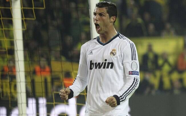 Cristiano Ronaldo vibra com gol do Real Madrid