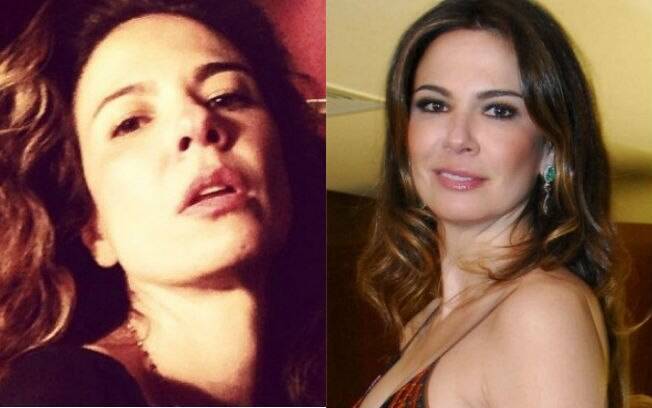 Compare o antes e depois de Luciana Gimenez: A apresentadora mostrou no Twitter uma foto em que aparece sem maquiagem 