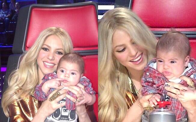 Shakira publica foto de Milan nos bastidores do programa 'The Voice', no qual ela é jurada