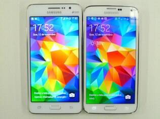 Gran Prime (esq.) e Galaxy S5: praticamente idênticos