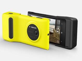 Acessório deixa Lumia 1020 parecido com uma câmera