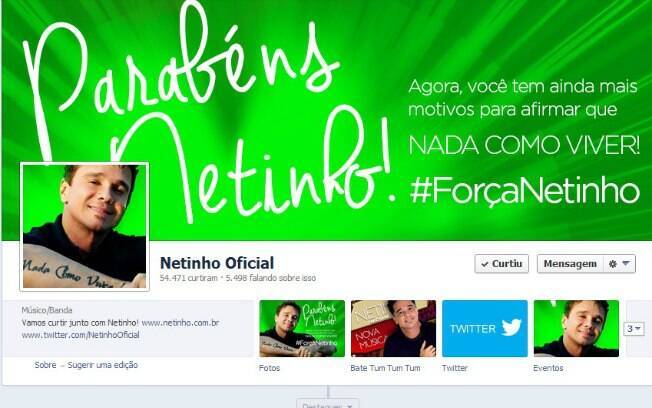 Netinho completou os 47 anos no hospital e ganhou homenagem dos fãs nas redes sociais