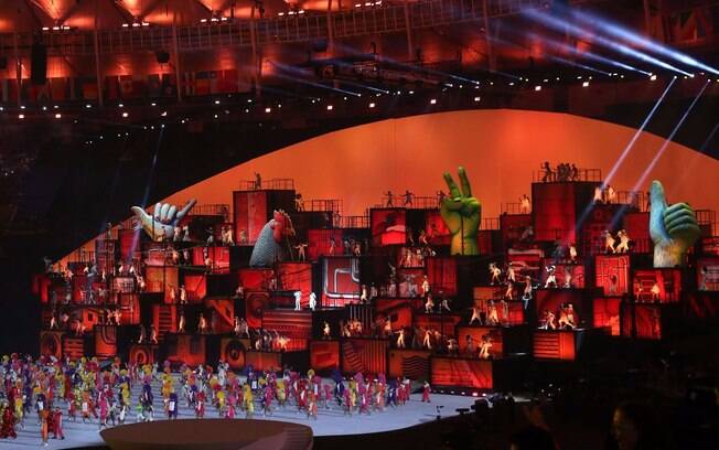 Cerimônia de abertura do Rio 2016. Foto: Reprodução Twitter