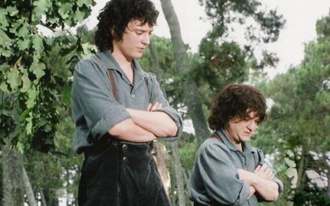Elijah Woods e seu dublê Kiran Shah