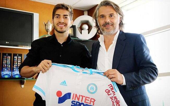 Lucas Silva em sua chegada ao Olympique de Marselha