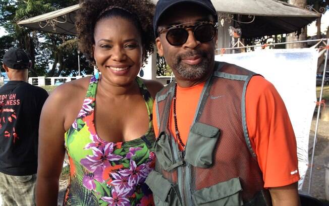 Margareth Menezes encontra o cineasta Spike Lee em Salvador