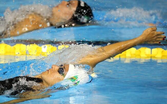 Joanna Maranhão nas eliminatórias dos 200 m costa. Foto: Satiro Sodre/SSPress