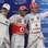 Os melhores do dia: Schumacher (3º), Hamilton (1º) e Button (2º). Foto: AP