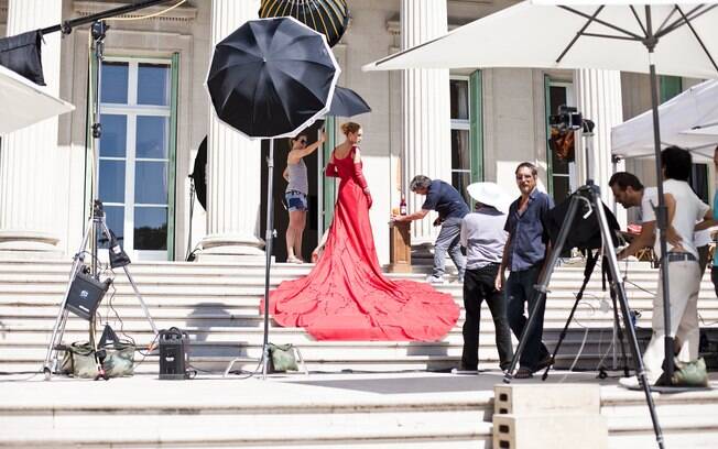 Making of de Uma Thurman para o calendário Campari 2014
