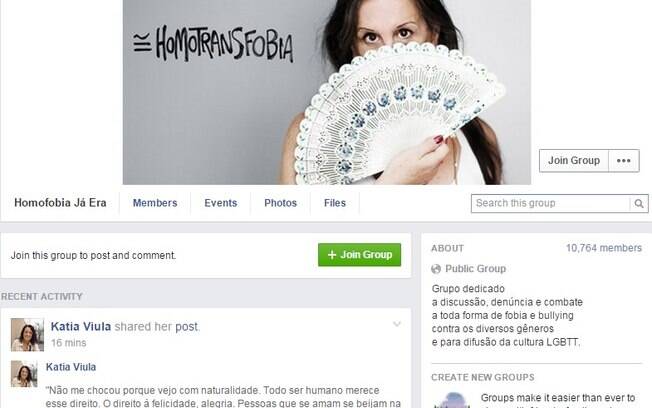 Página no Facebook usou a imagem da cartunista Laerte para a campanha #ahomofobiaé como foto de abertura