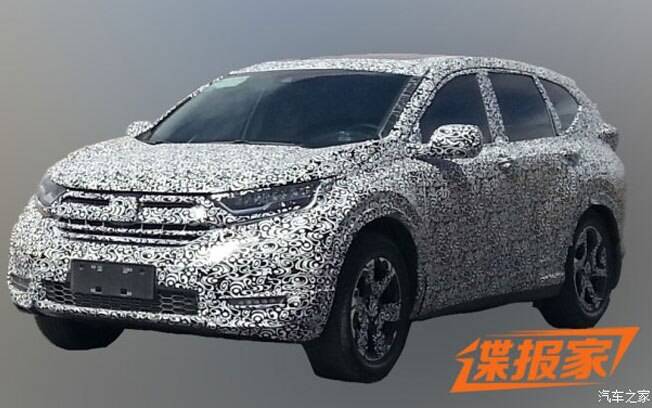 Em testes na China, o Honda CR-V contará com motores 1.5 turbo de 182 cv e 2.0 turbo com potência entre 230 cv e 276 cv.