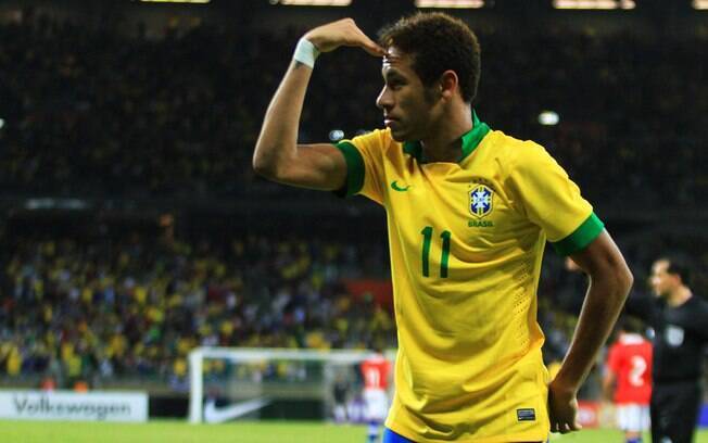 Neymar comemora segundo gol do Brasil no Mineirão