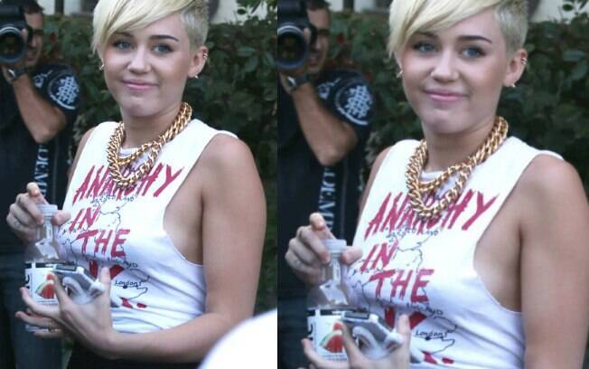 A atriz e cantora Miley Cyrus é outra famosa que opta pelo conforto e abre mão da lingerie