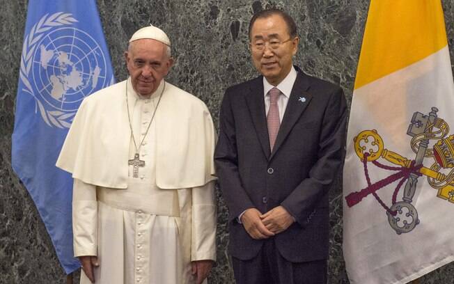 Papa Francisco e Ban Ki-moon (Secretário Geral da ONU)