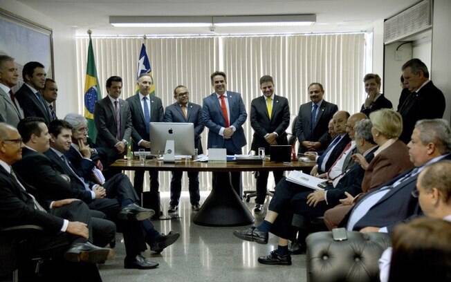 Reunião da executiva nacional do PP em que foi definido o desembarque do governo