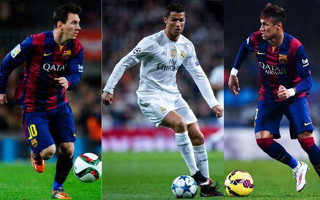 Messi, Cristiano Ronaldo e Neymar concorrem ao prêmio de melhor do mundo de 2015