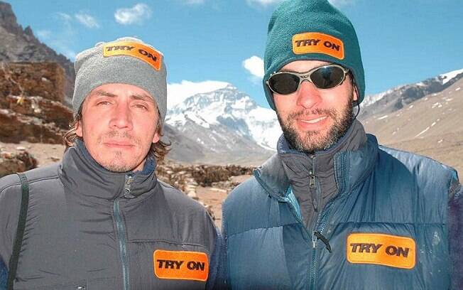 Vitor Negrete e Rodrigo Raineri, na expedição do Everest de 2005
