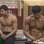 Sem camisa, Diego e Gustavo fizeram companhia para Vavá. Foto: Reprodução