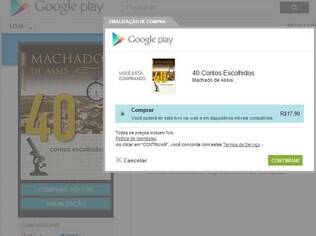 Compra de aplicativos na Google Play